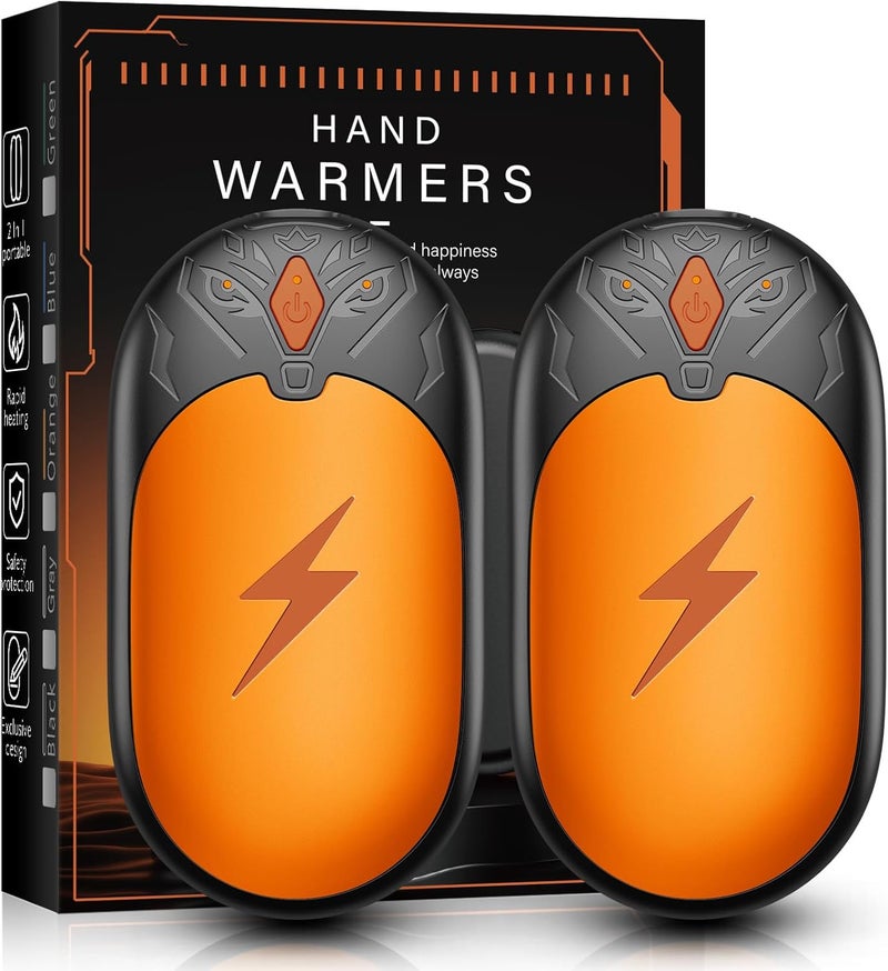 AJVV Hand Warmers Rechargeable 2 Pack, Electric Hand Warmer Up to 24Hrs, Wolf-Shape, Portable Reusable HandWarmer, Winter Gifts for Camping, Hunting, Fishing, Christmas - Image 1